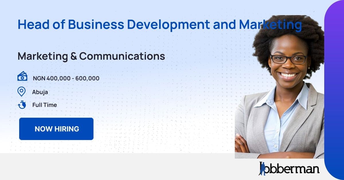 Head Of Business Development And Marketing